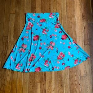 LuLaRoe floral Azure skirt